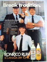 1983 Ad Ronrico Rum &amp; Canada Dry Tonic Break Tradition with Baseball  Um... - $7.99