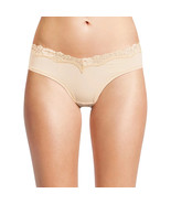 No Boundaries Women&#39;s Body Base Hipster W Lace Panties Size MEDIUM Almond - $11.64