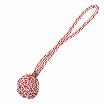 ZA Monkeys Fist Knot Rope - 15 Inch Red and White Design - $10.84+