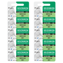 Seizaiken 361 SR721W 1.55V 0%Hg Silver Oxide Watch Battery (10 Batteries) - $9.36