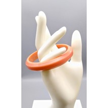 Vintage Coral Plastic Bangle, Fun Stackable Mod Fashion Bracelet - £19.88 GBP