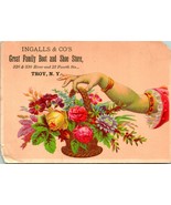 Victorian Trade Card Ingalls &amp; Co&#39;s Great Family Boot and Shoe Store Tro... - $14.80