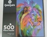 New QuizQuirk Puzzle Colorful Lion 500 Piece Jigsaw Puzzle 18&quot;x24&quot; - $19.39