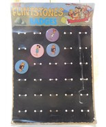 Flintstones Vintage Easel Back Pin-Back Button Store Display w/4 Badges (2 1/4") - $39.95