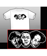 Three Stooges T-Shirt Larry Fine Moe Howard Curly Columbia Pictures - $16.82