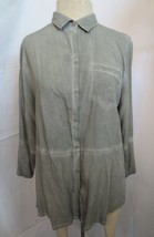 Crosby  Sage Green Rayon Button Up Blouse NWT Sz L MSRP $36 - £19.66 GBP