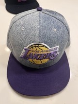 New Era Los Angeles NBA Lakers 2-toneDenim Purple Colorblock Fitted Mens Hat 7.5 - £11.44 GBP