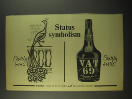 1964 Vat 69 Scotch Ad - Status symbolism - $18.49