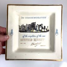 Richfield Oil Refinery Commemoration 1954 Completion Ashtray Vintage - $31.22