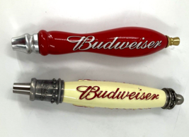 Lot Of 2 Anheuser Busch Budweiser Pull Beer Tap Knob Handle&#39;s Man Cave - £63.28 GBP