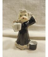 Vintage Japan Ceramic Christmas Spaghetti Trim Candy Cane Angel Candle H... - $258.93 MXN