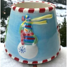 Christmas Candle Topper Shade Santa Snowman Bear Tree Home Interiors Gift - £6.25 GBP