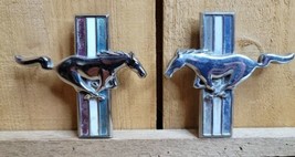 2 Ford Mustang Emblem Badge Chrome Pony Tri Bar Running Horse 30571-H2 RH LH - £17.73 GBP