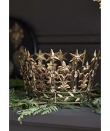 NEW Anthropologie/Terrain  Starry Crown Large Gold Metal Gems Christmas ... - $1,394.64 MXN