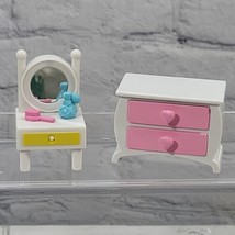 Dollhouse Furniture Peppa Pig Vanity Strawberry Shortcake Dresser Lot  - £7.83 GBP