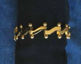 Fabulous Vintage Mid Century Modern Gold-tone Link Bracelet  7 3/4&quot; - £15.63 GBP