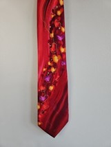 Jerry Garcia Red Wave/Hearts Tie Thirsty Fifty-Eight, 100% Silk - £14.94 GBP