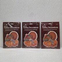 Vtg American Greetings Thanksgiving Tabletop 4" Turkey Decorations Honey... - $17.72