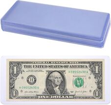 60 PCS PVC Transparent Bill Money Holders, Top Insert Currency - $11.28