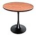 LeisureMod Bristol 36" Round Dining Table, Modern MDF Top & Black Iron Pedestal  Item image 3