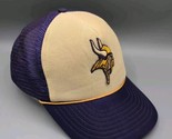 VINTAGE Minnesota Vikings Hat ADJ Cap Snap Back Purple 90s Large adjusta... - $19.30