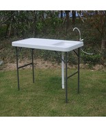 Portable Folding Fish Fillet Cutting Table w/ Sink Faucet Fishing Huntin... - €78,17 EUR