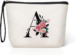 Personalized Gifts for Women Initial Makeup Bag Monogrammed Cosmetic Bags Toilet - £15.48 GBP