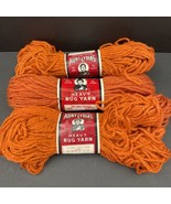Lot of 3 Aunt Lydias Burnt Orange Heavy Rug Yarn–70 yds 75/25 Rayon/Cotton - $451.41 MXN