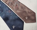 Don Loper Men&#39;s Tie Lot of 2 Patterned 95% Polyester 5% Silk - £8.00 GBP