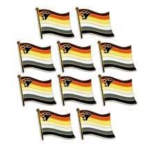 10 Bear Pride Flag Pins 0.5&quot; Lapel Pin Tie Tack Lgbtq Gay Brotherhood Set Ten - £10.38 GBP