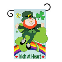 Irish At Heart Garden - Applique Decorative Garden Flag - G152024-P2 - $19.97