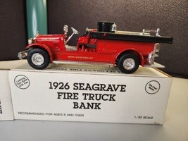 Ertl 1926 Seagrave Fire Truck bank Cedar Rapids IA 125th Annv. 1:30 scale 1991 - $17.99