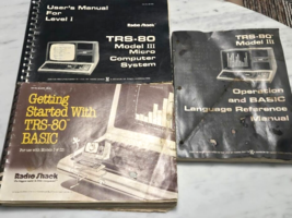 Lot Of 3 Vintage 1980s Radio Shack TRS-80 Model III Manuals - $39.59