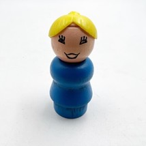 Vintage Fisher Price Little People Wooden Mom Woman - £7.89 GBP