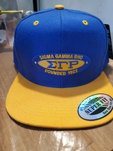 Sigma Gamma Rho Sorority Baseball Hat Cap Blue Gold Sigma Gamma Rho Hat #9 - £18.06 GBP