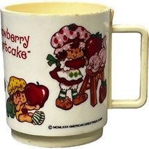 Vintage Strawberry Shortcake American Greetings Mug 1980 Deka Plastic 3-... - $5.00