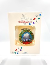 Vintage Disney Epcot Center 1982 Christmas Glass Ornament 3 Sided in Box - $369.52 MXN