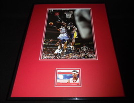 Allen Iverson 16x20 Framed Game Used Jersey &amp; Photo Display 76ers - £77.84 GBP