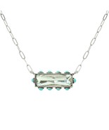 Copied - Western Horizontal Bar Gemstone Necklace Clear - $522.45 MXN