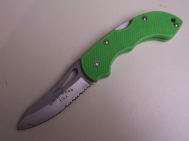 Frost Bullfrog 16-082G 4" Tactical Knife #16-082G Grn Handle Stainless Blade - $9.09