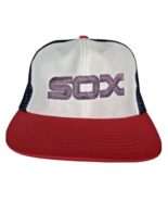 Vintage Chicago White Sox Snapback Trucker Hat Spell Out MLB 80s 1980s - $422.33 MXN