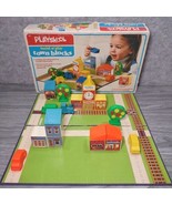 VINTAGE 1980s PLAYSKOOL BUILD N PLAY TOWN BLOCKS #561 COMPLETE WITH BOX! - £13.42 GBP