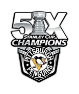 Pittsburgh Penguins 5 Times Stanley Cup Champions Decal / Sticker Die cut - £2.32 GBP+