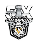 Pittsburgh Penguins 5 Times Stanley Cup Champions Decal / Sticker Die cut - $4.04 CAD+