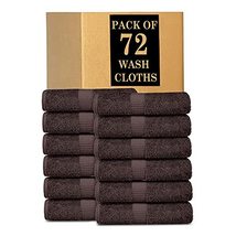 Lavish Touch 100% Cotton 600 GSM Melrose Pack of 72 Wash Towels Charcoal - $85.49