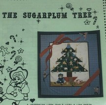 Vintage The Sugarplum Christmas Tree Log Cabin Hand Machine Applique Quilt - £15.66 GBP