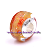 Handmade Glass 925 Sterling Silver Shine Rainbow Wheel Shape Murano Glas... - $10.97 CAD