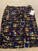 LuLaRoe Cassie Pencil Skirt Womens Sz 3XL geometric Floral Geo Print NWT - $11.29