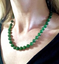 14k gold Siberian Nephrite Jade necklace - £1,229.65 GBP