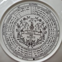 Royal Doulton Plate, Sagittarius Zodiac Sign, Kate Greenaway's Almanack design image 6